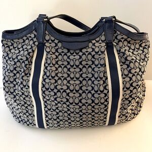 Coach blue signature bag like New
